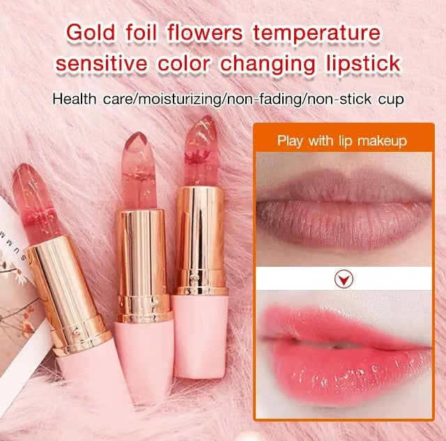 Crystal Jelly Flower Color Changing Lipstick-โจBEST GIFT๐