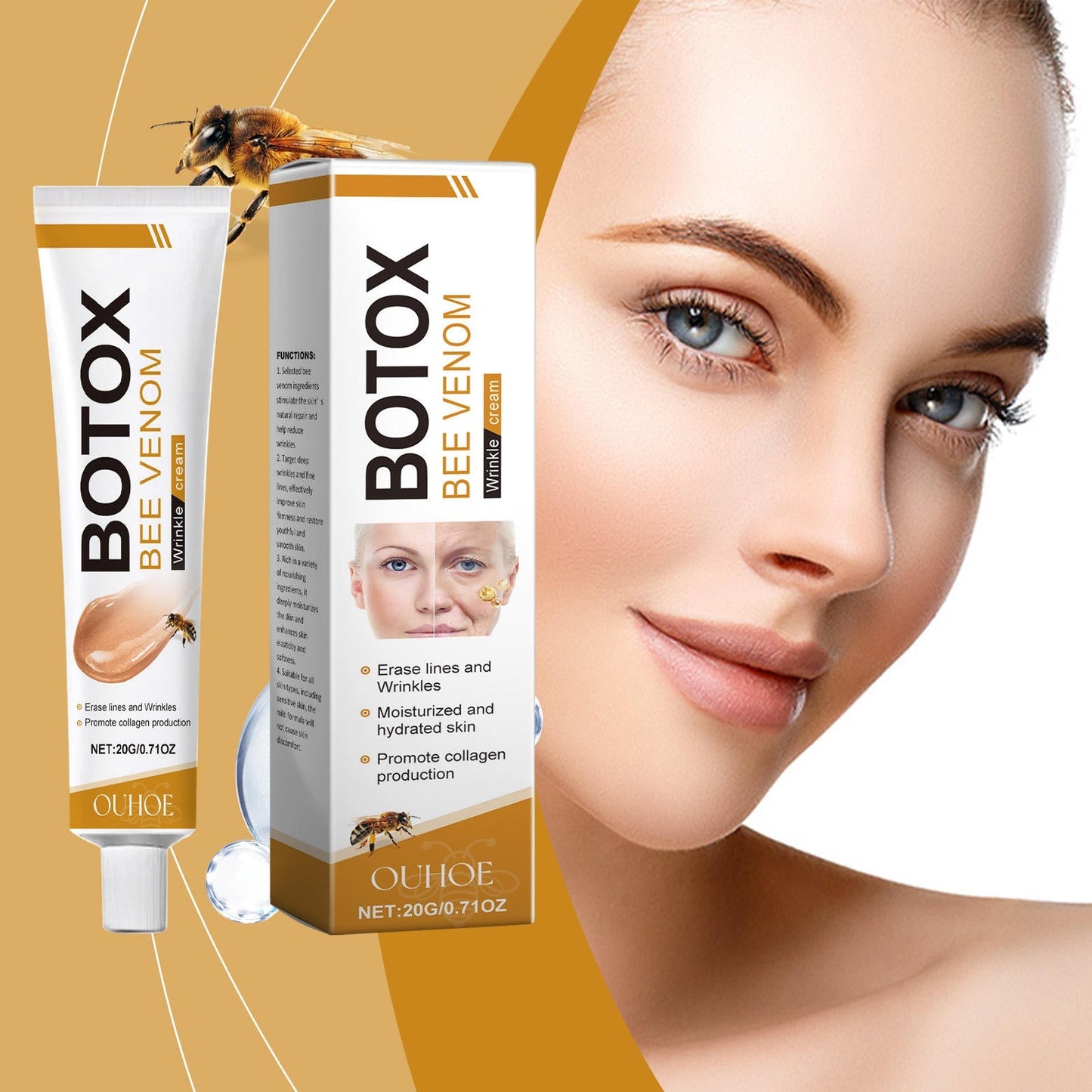 Whitening Moisturizing Bee Venom Facial Care Cream