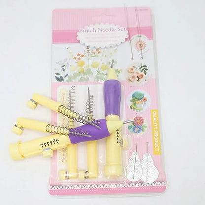 Fabric Embroidery Hoop Yarn Rug Punch Needle Pock Pen for DIY Sewing Kit