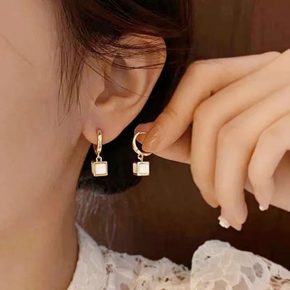 New Minimalist Geometric Square Earrings for Women