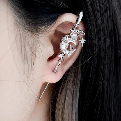 Moon Ear Hook Needle Earring