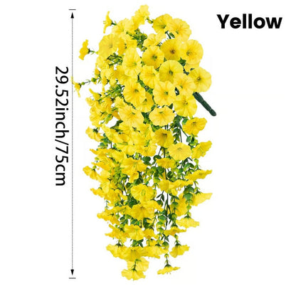 30 inch long UV Resistant Hanging Artificial Morning Glory Vine