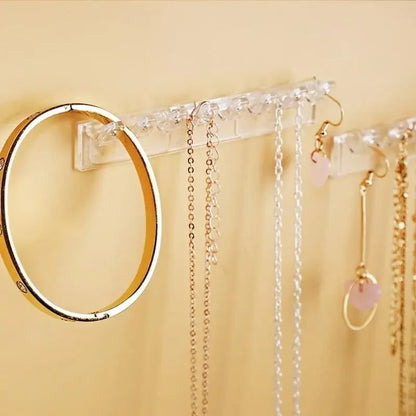 Jewellery Organizer Transparent adhesive Rack