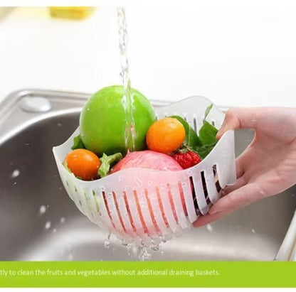 Fruit & Vegetable Cutting and washing Basket