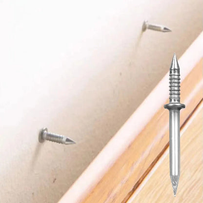 Double-Head Skirting Thread Seamless Nail