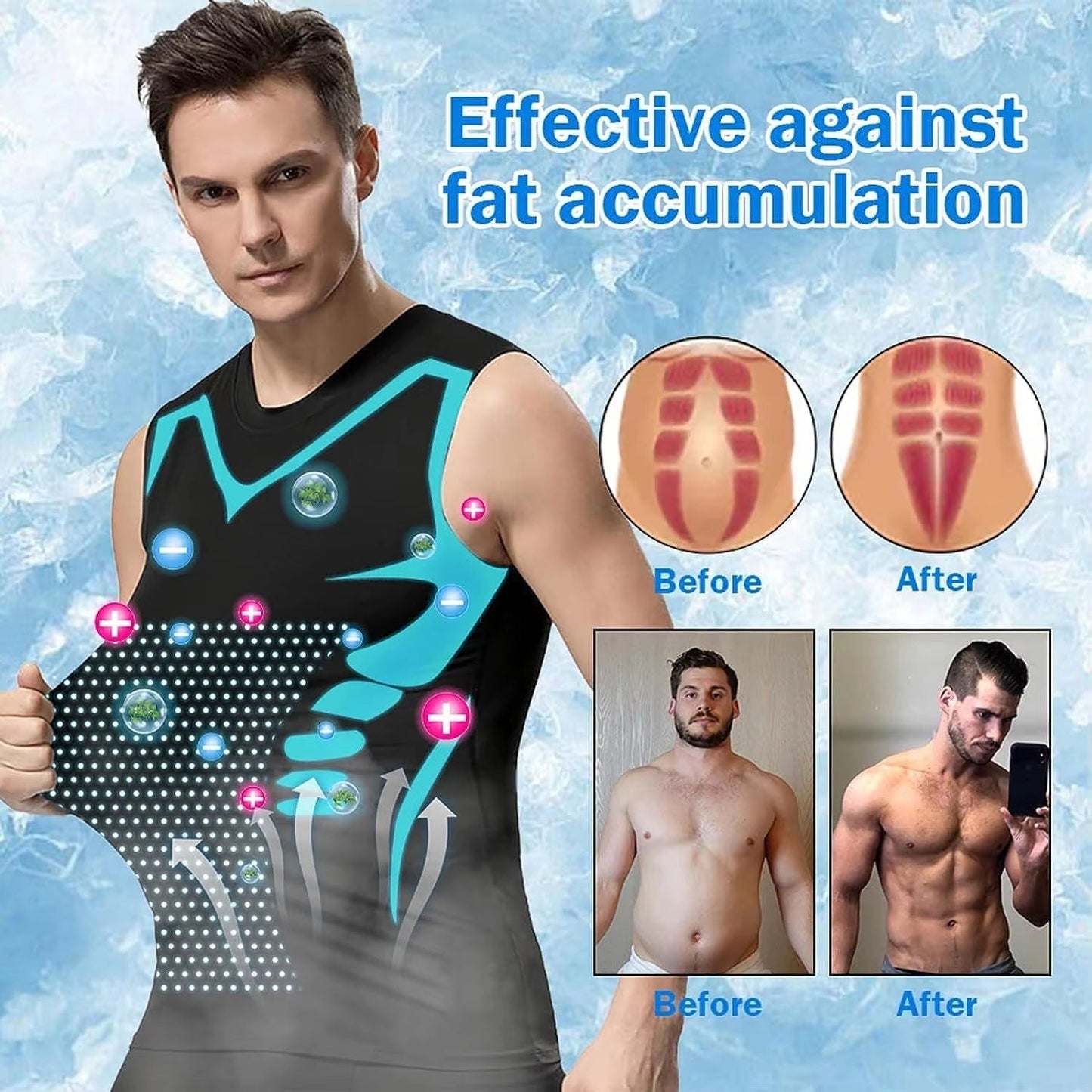 Summer Cool Men's Sleeveless Ice Silk Body Shaper