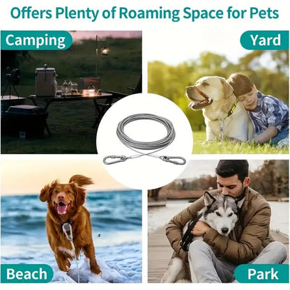 Stainless Steel PVC Coated Clothesline, Portable Windproof Indoor/Outdoor