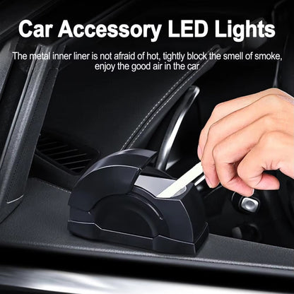 Universal Door Ashtray with LED Lights Sliding Cover Design Ashtray