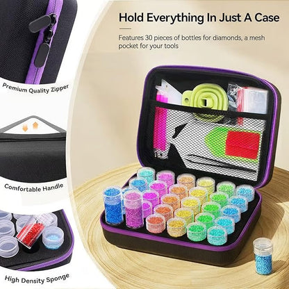 Complete Diamond Painting Tools with 30 Pcs Diamond bottles