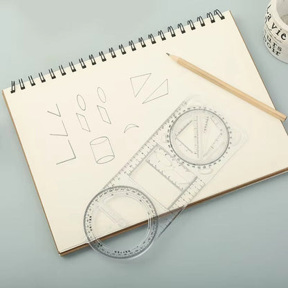 Multifunctional Geometric Plastic Ruler