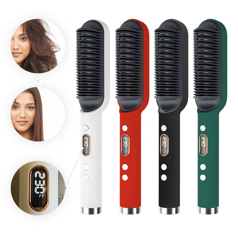 Electric 2-in-1 Professional Hair Straightener Comb Hair Brush