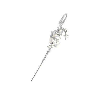 Moon Ear Hook Needle Earring