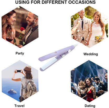 Mini Hair Straightener, Travel Size Straightening Iron Small Lightweight