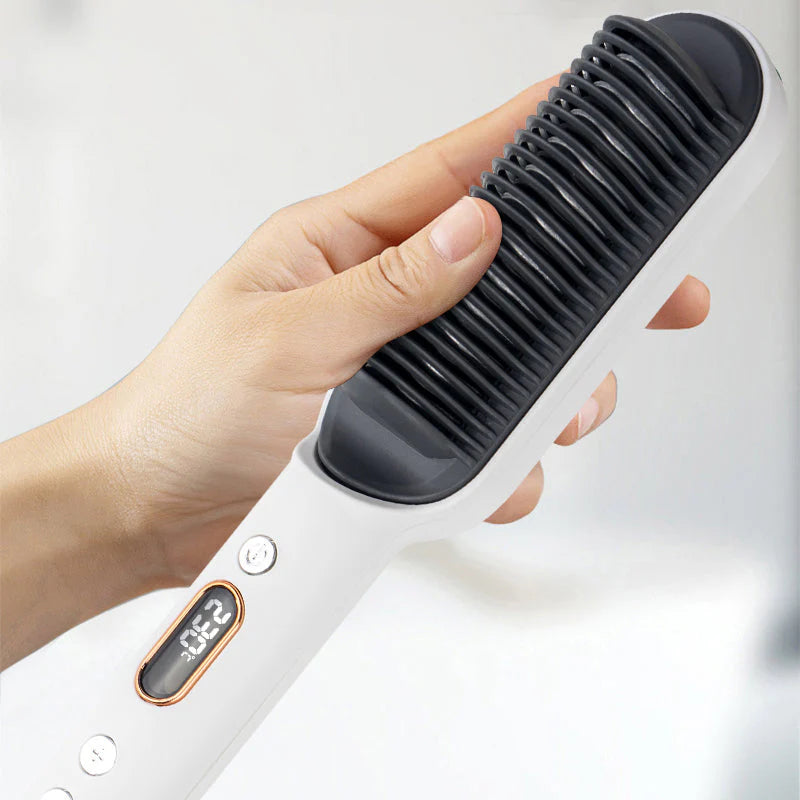 Electric 2-in-1 Professional Hair Straightener Comb Hair Brush
