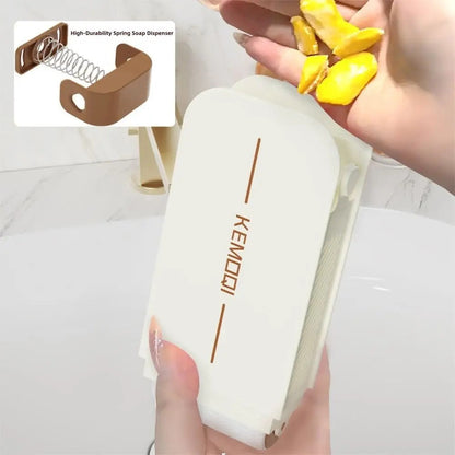Non-slip Soap Roller with Rubbing Brush Soap Storage Box