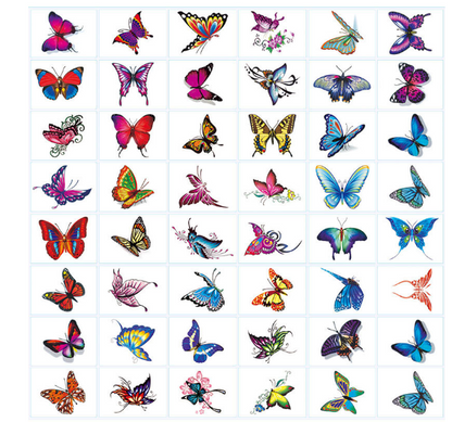 Trendy 3D Tattoo Stickers 50 PCS