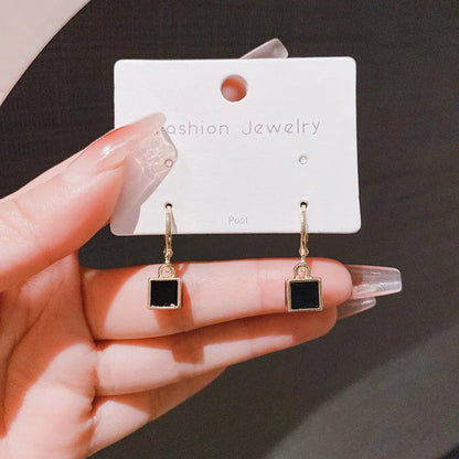 New Minimalist Geometric Square Earrings for Women