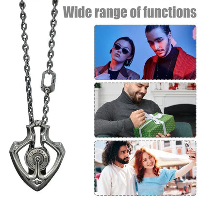 Mechanical Rotatable Gear Pendant Necklace