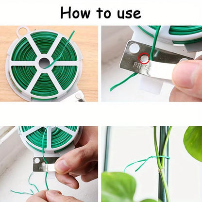 Multifunctional Plastic Steel Twist Tie Sturdy Reusable Garden Flower Plant Support Strap Tie