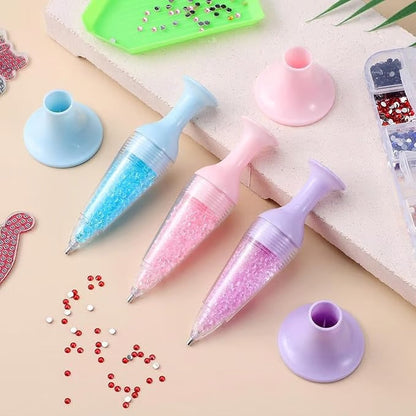 Complete Diamond Painting Tools with 30 Pcs Diamond bottles