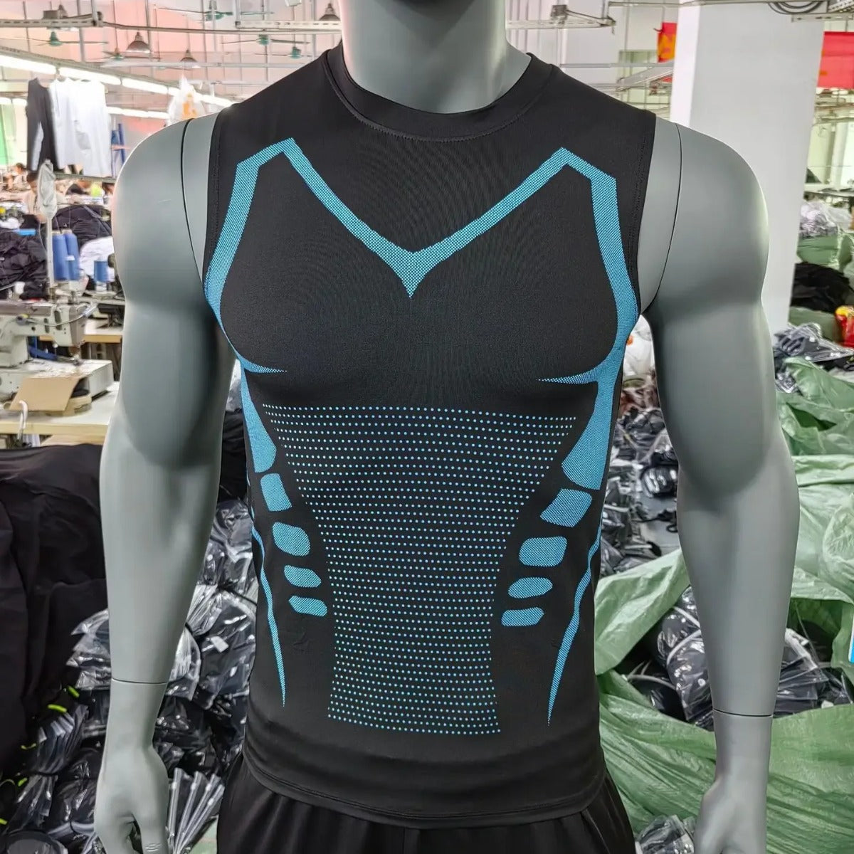 Summer Cool Men's Sleeveless Ice Silk Body Shaper