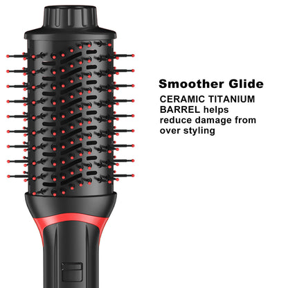 1200w Hot Air Blow Dryer Brush Electric Blow Dryer Rotating Hair Brush Roller Styler 3 in 1 Straightener Comb