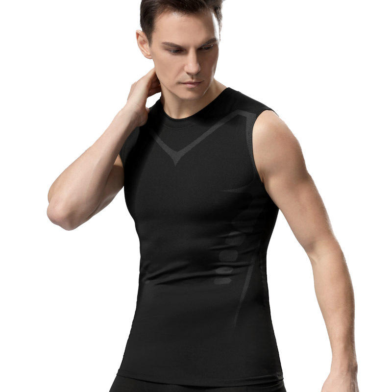 Summer Cool Men's Sleeveless Ice Silk Body Shaper