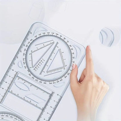 Multifunctional Geometric Plastic Ruler