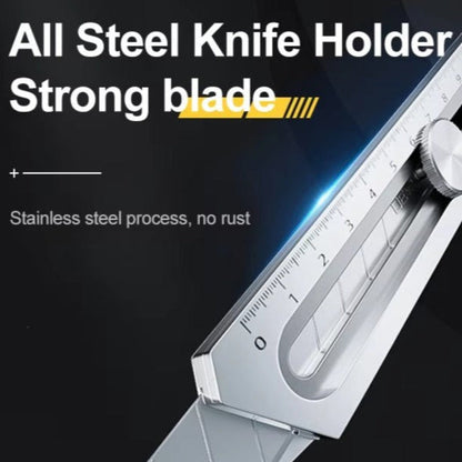 6 in 1 Multifunction Stainless Steel Utility Knife with five blades