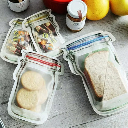 Reusable Mason Bottle Ziplock Bags