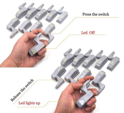 LED Smart Switch Under Cabinet Light Battery Operated Closet Light