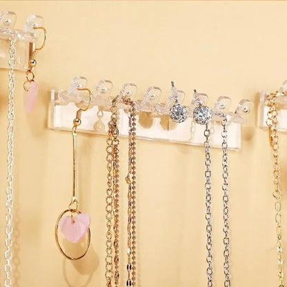 Jewellery Organizer Transparent adhesive Rack