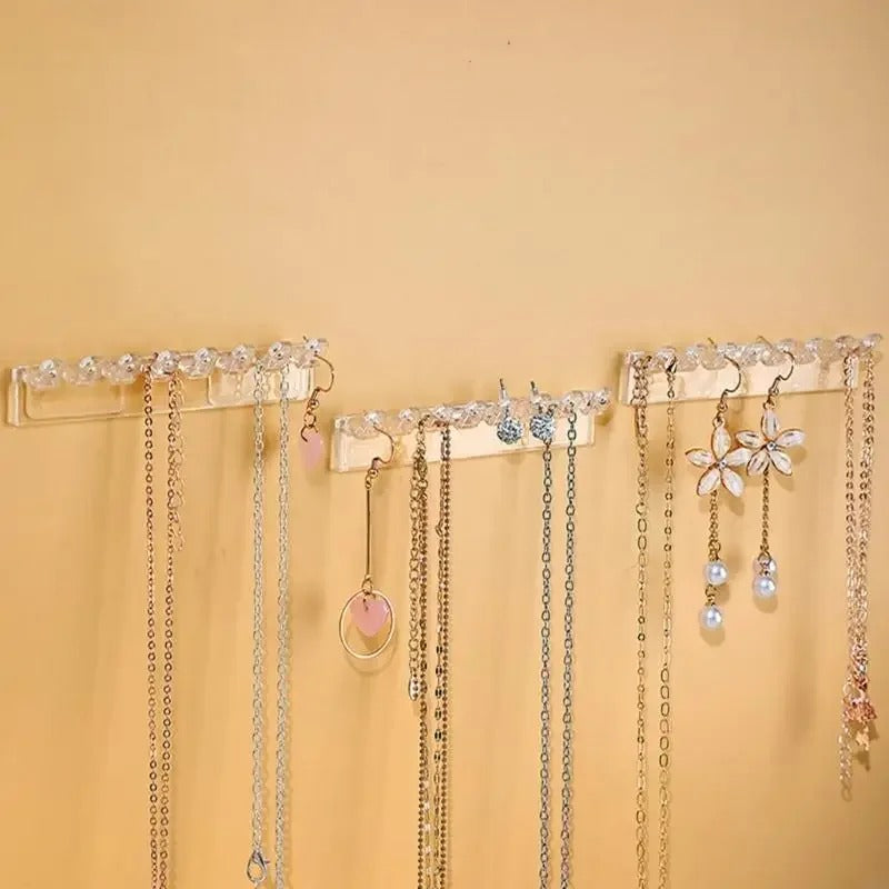 Jewellery Organizer Transparent adhesive Rack