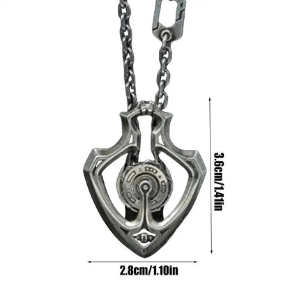 Mechanical Rotatable Gear Pendant Necklace